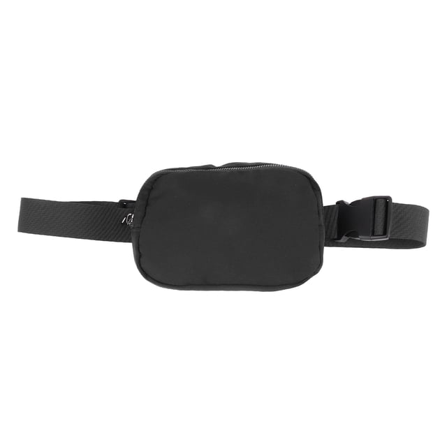 Riñonera para mujer, riñonera portátil ajustable de nailon para mujer o senderismo al aire libre, compras, deportes, negro