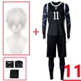 thumbnail image 3 of Disfraz de Nagi Seishiro de Anime Blue Lock, camiseta blanca y negra, mono de fútbol, ropa para fiesta de carnaval y Halloween, 3 of 5