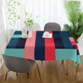 thumbnail image 3 of Yayeee Tablecloths 54" x 54" Rectangle Wrinkle Resistant Party Table Cover, Navy Blue Stripes, 3 of 8