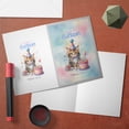 thumbnail image 3 of Happy Birthday Cute Kitten Maine Coon with Cake Gifts Party Hat 5x7in Folded Greeting Card Cat Lover Kitten Owner Gifts Single Note Card with Envelope - 00029, 3 of 5