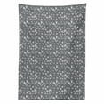 thumbnail image 2 of Geometric Tablecloth, Monochrome Grunge Pattern with Triangular Motifs in Faded Dots and Stripes, Rectangle Satin Table Cover for Dining Room and Kitchen, 60" X 90", Pale Taupe Grey, by Ambesonne, 2 of 2