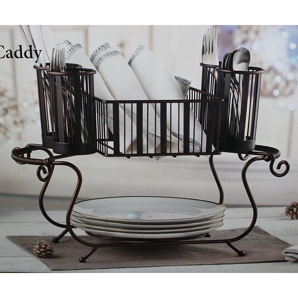 Mesa Delaware Stackable 2 Piece Wrought Iron Steel Buffet Caddy