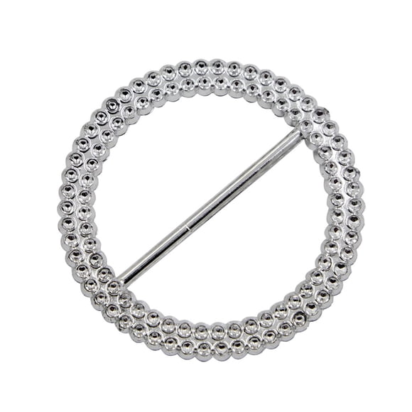100 Pcs Boucle de Chaise Électroplaquée Créative Boucle de Ceinture Ronde Décoration (Diamètre Intérieur 50mm, Diamètre Extérieur 68mm)