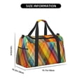 thumbnail image 3 of Kdxio Abstract Watercolors Tartan Travel Duffel Bag Gym Bag Weekender Travel Bag Gym Bag for Women &Men Airplane Travel Essentials for Flying, 3 of 7