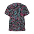 thumbnail image 5 of YUGYXL Womens Summer Tops Casual Short Sleeve Shirts Plus Size Oversized Trendy Boho Floral Graphic Tee Hot Pink Tops S, 5 of 6