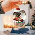 thumbnail image 6 of Luoshdecor Christmas Tree Ornament，Hatching Born Dachshund Dog Acrylic Pendants, Christmas Tree Decor Dog, Home Decor for Fireplaces, Windows, Doors, Walls, 6 of 7