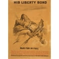 thumbnail image 2 of William Allen Rogers 11x14 Gold Ornate Wood Frame and Double Matted Museum Art Print Titled - His Liberty Bond, Paid for in Full (1917), 2 of 4