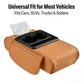 thumbnail image 3 of Multifunctional Pu Leather Car Armrest, PU Leather Center Console Cover Cushion, Armrest Storage Box Pad with Phone & Tissue Holder for Most Cars, 3 of 10