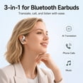 thumbnail image 2 of Open Ear Bluetooth Earbuds, Wireless Earbuds with Real-Time Translation, Rich Sound, Clear Calls, 50H Playtime, Bluetooth 5.4, IPX5 Lightweight Ear Hook Earbuds for Travel, Running, Sports & Work, 2 of 10