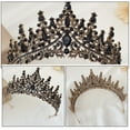 Gold Green New Rhinestone Crown Headband Wedding Bride Princess Queen