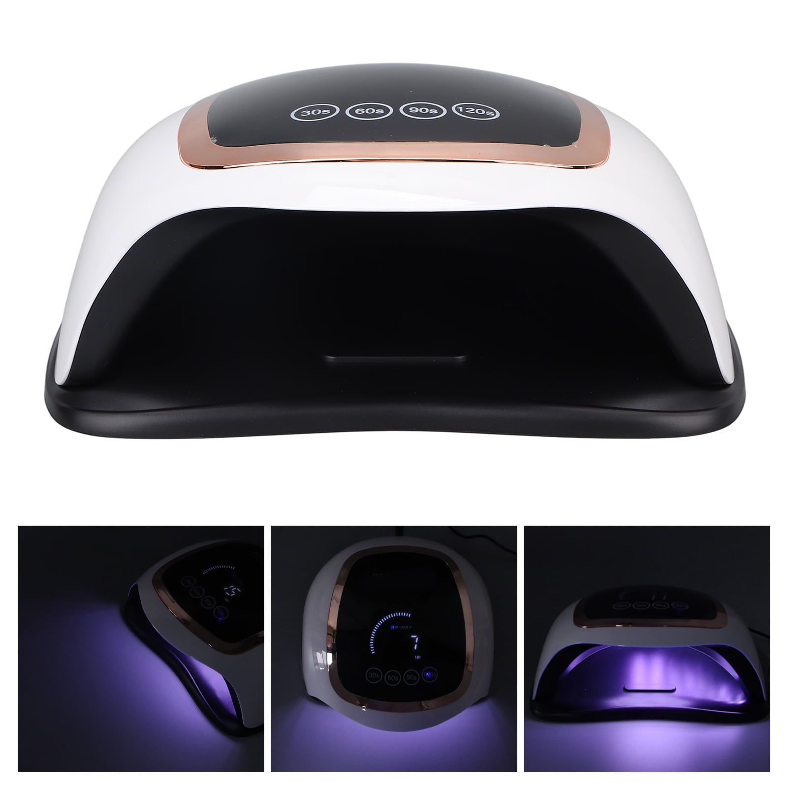 Xirurus 168W UV LED Nail Dryer for Gel Polish, 42pcs Light Chips, 4 Timer Settings, Detachable Bottom Curing Lamp with Smart Auto Sensor, Home Salon Nail Equipment, 9.45 inches / 24 cm, EU Plug