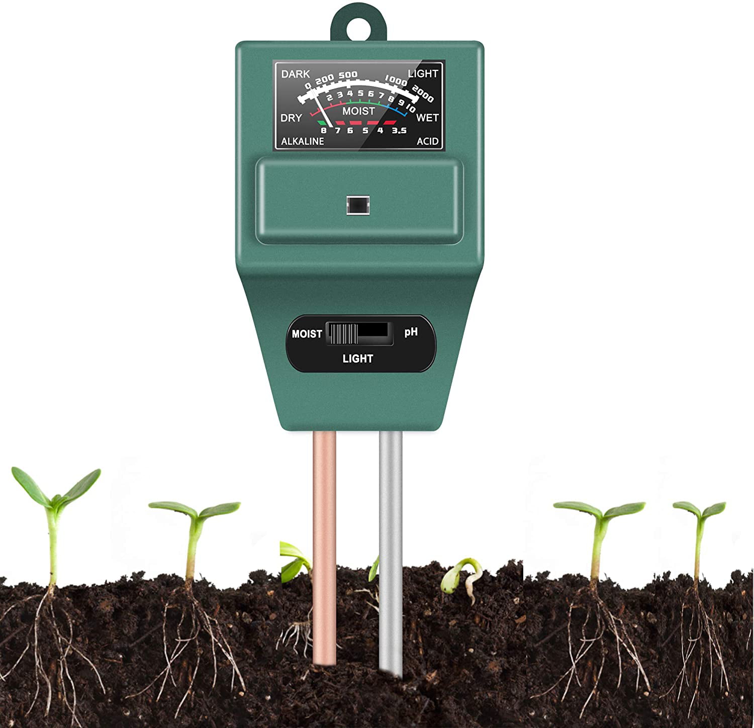 RIIEYOCA Capacitive Soil Moisture Sensor 2pcs Detection Garden Watering DIY Indoor Outdoor Plant Care Soil Tester