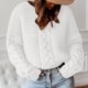 thumbnail image 1 of Puntoco-suéter a la moda para mujer, jersey de Color liso con cuello en V, giros de masa, suéter suelto, suéter informal, liquidación de Navidad Puntoco Puntoco-2944, 1 of 6