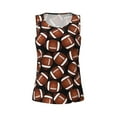thumbnail image 4 of Fotbe Brown Football On Black Womens Loose Fit Casual Flowy Slim-Fit Tank Tops Athletic Round Neck Trendy Sleeveless Summer Tops for Gym and Yoga-Small, 4 of 9
