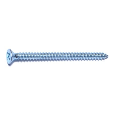 

#6 x 2 Zinc Plated Steel Phillips Flat Head Sheet Metal Screws