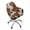 Brown Cow, variant on Whosucclay Tropical Palm Leaf Print Swivel Armchair Accent Dining Chair Cover for Office, Stretch Curved Back Chair Covers with Arms Removable Office Desk Chair Sliopcover Living Room, Vanity