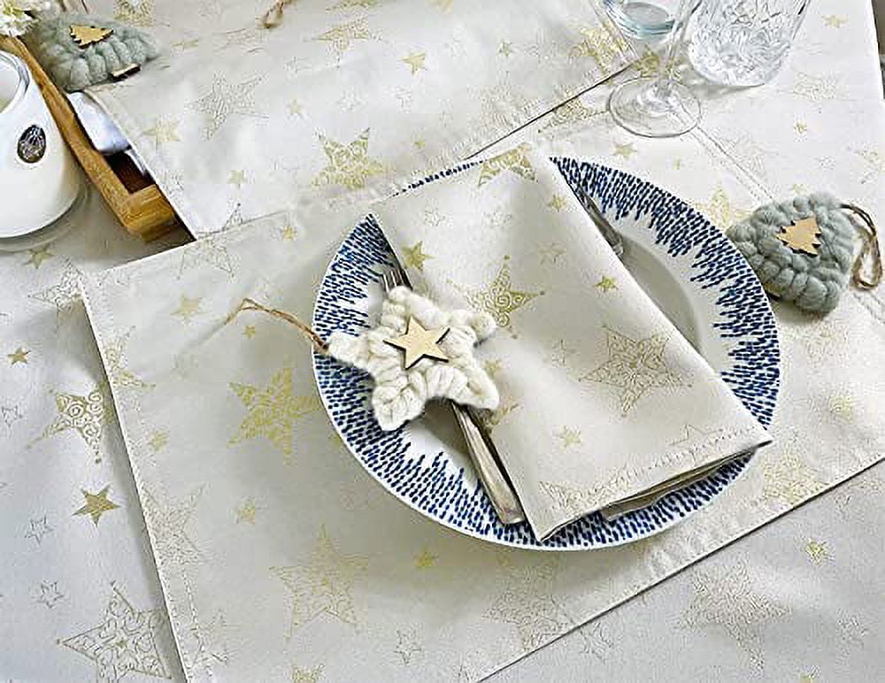  Fennco Styles Gold Bottega Foil Print Cloth Napkins 20 x 20  Inch, Set of 4 - Metallic Dinner Napkins for Home Decor, Dining Room,  Wedding, Holiday and Banquets : Home & Kitchen