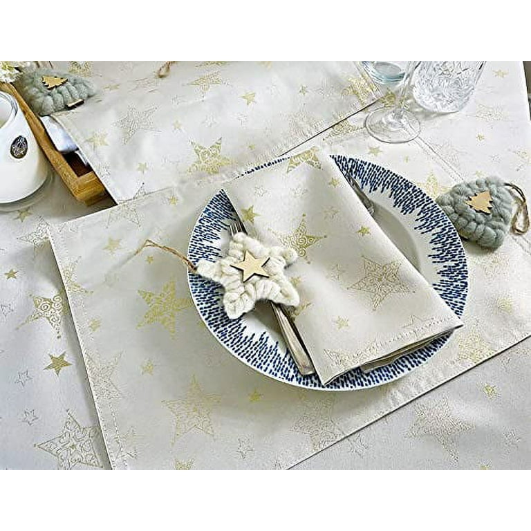 12 Brocade napkins set fabric ivory dinner table linens lot cloth