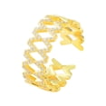 thumbnail image 1 of Sonducket Anillo de apertura para mujer, decoración de diamantes de imitación de cobre, anillos de moda, decoraciones para manos, joyería chapada para Ropa, zapatos y accesorios Miscelánea Sonducket AP014804-00, 1 of 6