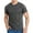 Grey, variant on Men's Short Sleeve Henley Solid Waffle Knit Muscle Shirt Slim Fit Crew Neck T-Shirt Tees Casual Summer Lightweight Quick Dry Gym Sport Black Small