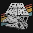 thumbnail image 2 of Girls Star Wars Retro 77 Millennium Falcon Stripes T Shirt, 2 of 4
