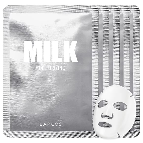 Mascarilla LAPCOS Milk Hidratante para uso diario, paquete de 5