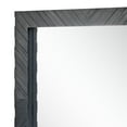 thumbnail image 5 of Stonebriar 20" x 20" Black Modern Square Wood Chevron Wall Mirror, 5 of 7