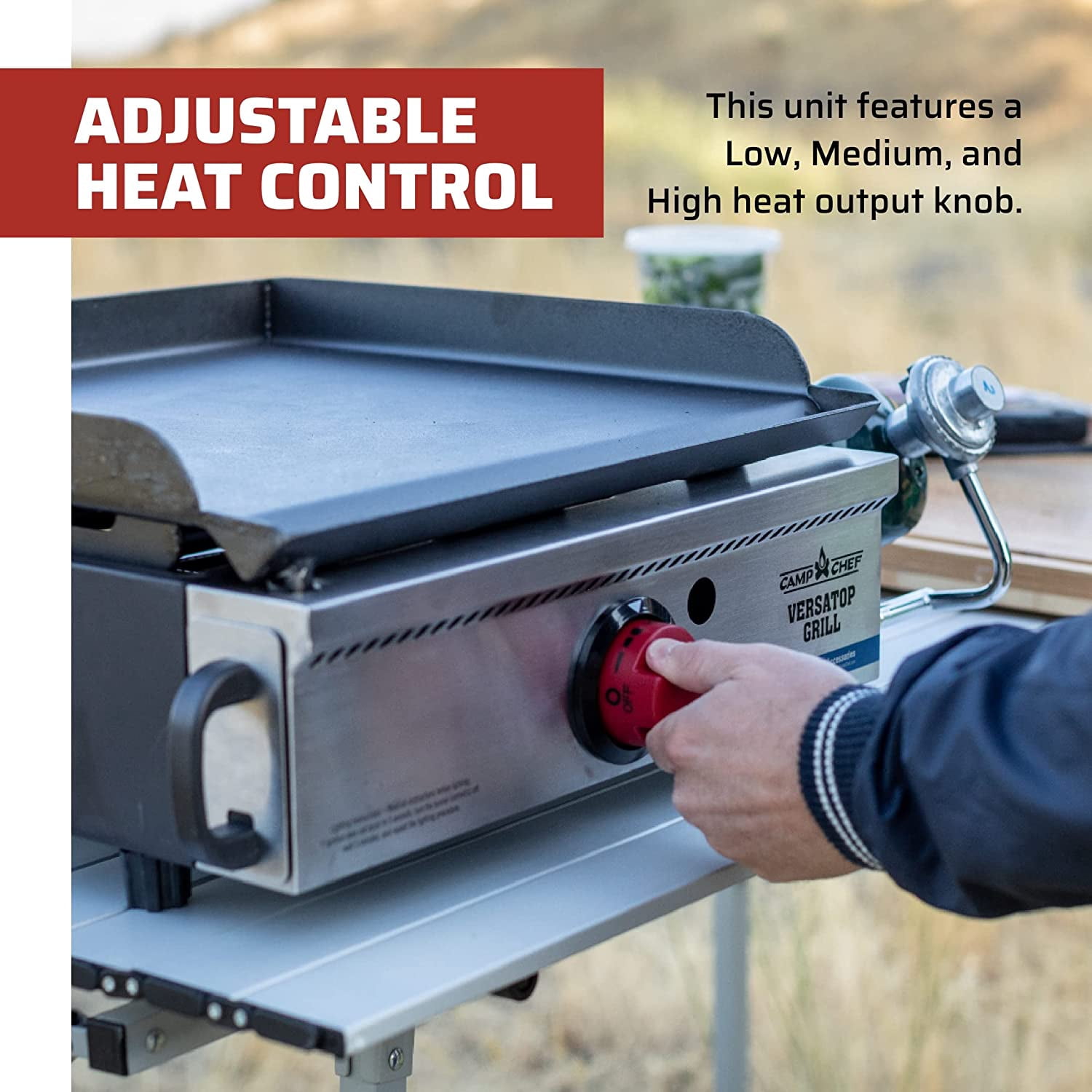 Camp Chef Versatop Portable Flat Top Grill 250 and Griddle (FTG250) - Compatible 14" Accessories