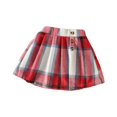 thumbnail image 5 of NIEWTR Infant Girl Fall-Winter Outfits Pants or Skirt Sets Long Sleeve Checke Pattern Contrast Color Lapel Button Shirt Tops Elastic Pants or Skirt 2PCS Set, 5 of 9