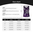 thumbnail image 5 of Gukieu Snowflake Gradient Purple Print Women's Quick-drying Fitness Vest, Round Neck Sleeveless Fitness T-shirt, Suitable for Yoga, Sports-Small, 5 of 7