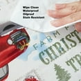 thumbnail image 4 of Holiday Christmas Tree Farm Truck Print 52 x 70 inch Rectangle Vinyl Flannel Backed Dining Tablecloth, 4 of 7
