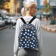 thumbnail image 7 of FORMRS Mini Backpack Purse for Women Quilted Travel Daypack Casual Shoulder Bag, Navy Blue Baseball Pattern, 7 of 7