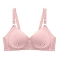 thumbnail image 1 of WZXFASHION High Support Bras For Women Adjustable Strap Full Coverage Up Bras Comfortable No Underwire Wireless Bras Bra Pink 42, 1 of 9
