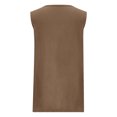 thumbnail image 4 of Tank Top for Women Summer Breathable Cotton Vest Tops V-Neck Lightweight Solid Color Sleeveless T-Shirts Casual Loose Long Shirts, 4 of 7