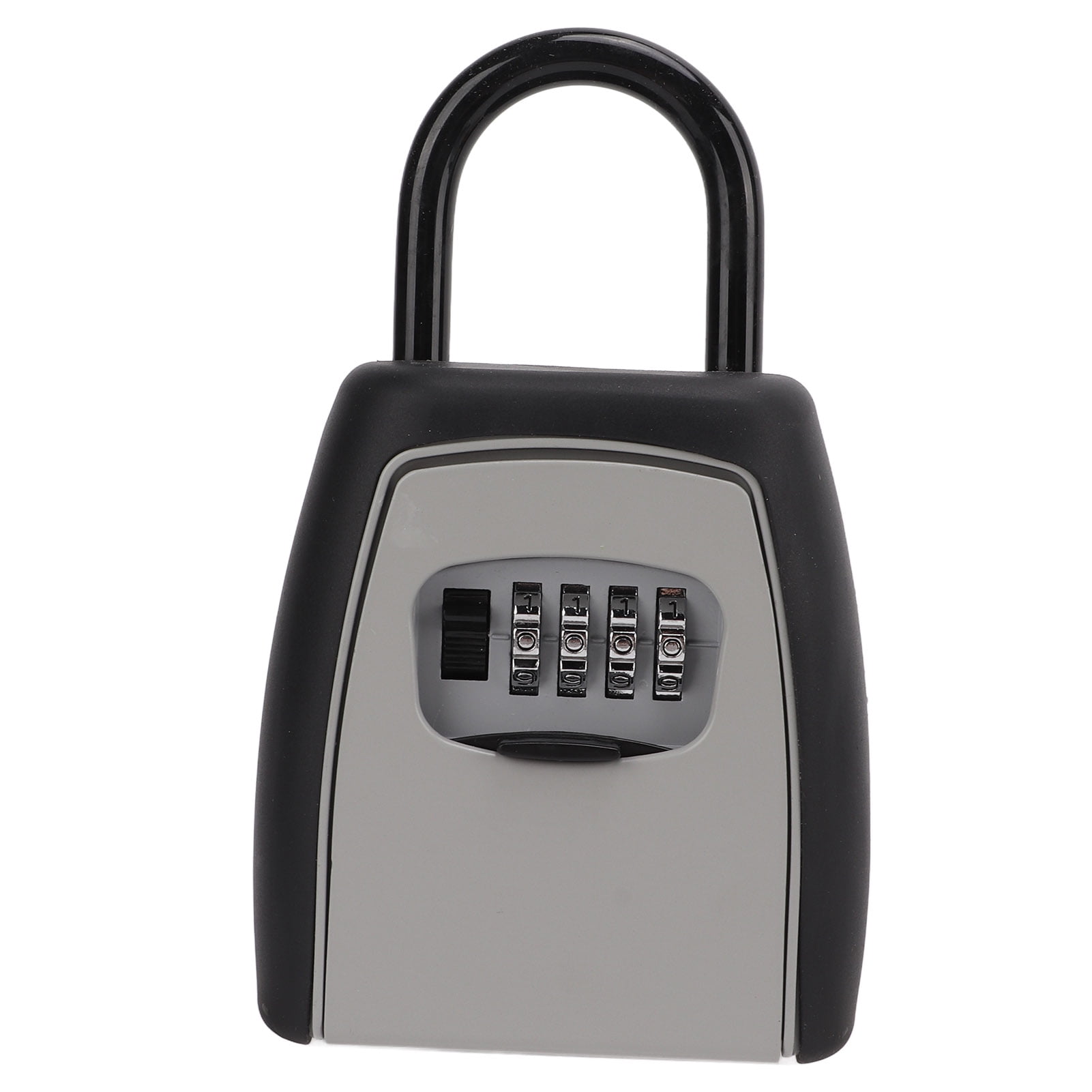 NFTIGB Key Lock Box Hanging Portable Resettable 4-Digit Combination Password Lockbox for Home Warehouse Security Heavy-Duty Weather-Resistant Key Storage Case Box with Loop (6.69 inches / 17 cm)