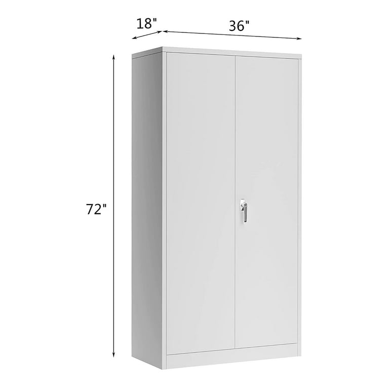 Acrylic Locking Cabinet w/ 5 Adjustable Shelves - 24H x 16W x 10L