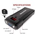 thumbnail image 7 of Imazing Portable Car Jump Starter - 2500A Peak 20000mAH (Up to 8L Gas or 8L Diesel Engine) 12V Auto Battery Booster Portable Power Pack with LCD Display , QC 3.0 and LED Light, 7 of 7