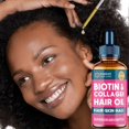 thumbnail image 6 of 6pcs Biotin Hair Oil, Liquid Biotin & Collagen Hair Oil | Hair Oil For Fuller Hair, Biotin Hair Care Essence Oil | Ideal Gift For Women & Men, 6 of 6