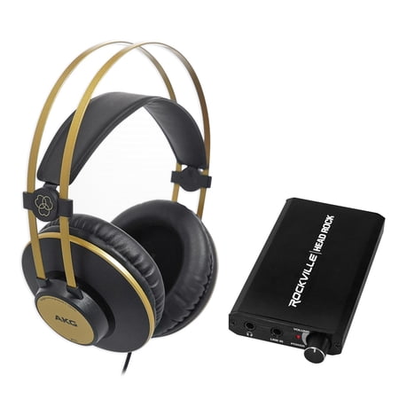 AKG K92 Studio/Production.Podcast Monitor Headphones+Rechargeable Headphone Amp