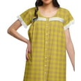 thumbnail image 4 of Moomaya Cotton Poplin Button Down Nightdress For Women Printed Nursing Nightwear, 4 of 5
