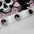 thumbnail image 4 of Homewish Gothic Skull Black Out Curtains,Pink Retro Flower Curtains Pack of 2 (42x63 Each),Galaxy Starry Night Bedroom Curtains For Girls Kids,Breathable Home Decor, 4 of 6