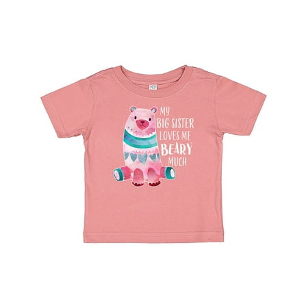 

Inktastic My Big Sister Loves Me Beary Much with Cute Bear Gift Baby Boy or Baby Girl T-Shirt