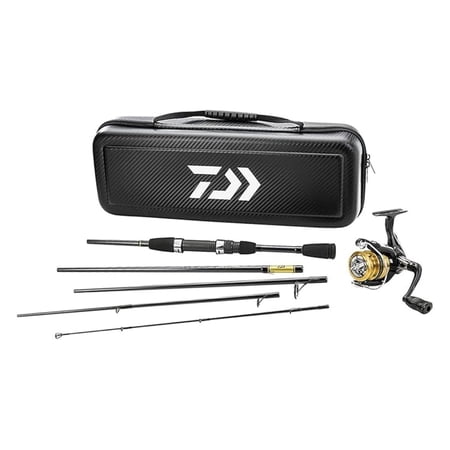Freshwater Spinning Combo - Carbon Case Travel Pre-Mounted - CC20F565L - Spinning Reel & Rod Combo - Lightweight - Anti-Reverse - For Trout Bass Panfish