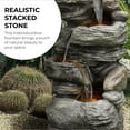 thumbnail image 6 of Teamson Home 39.37" LED Faux Stone Water Fountain, Gray, 6 of 9