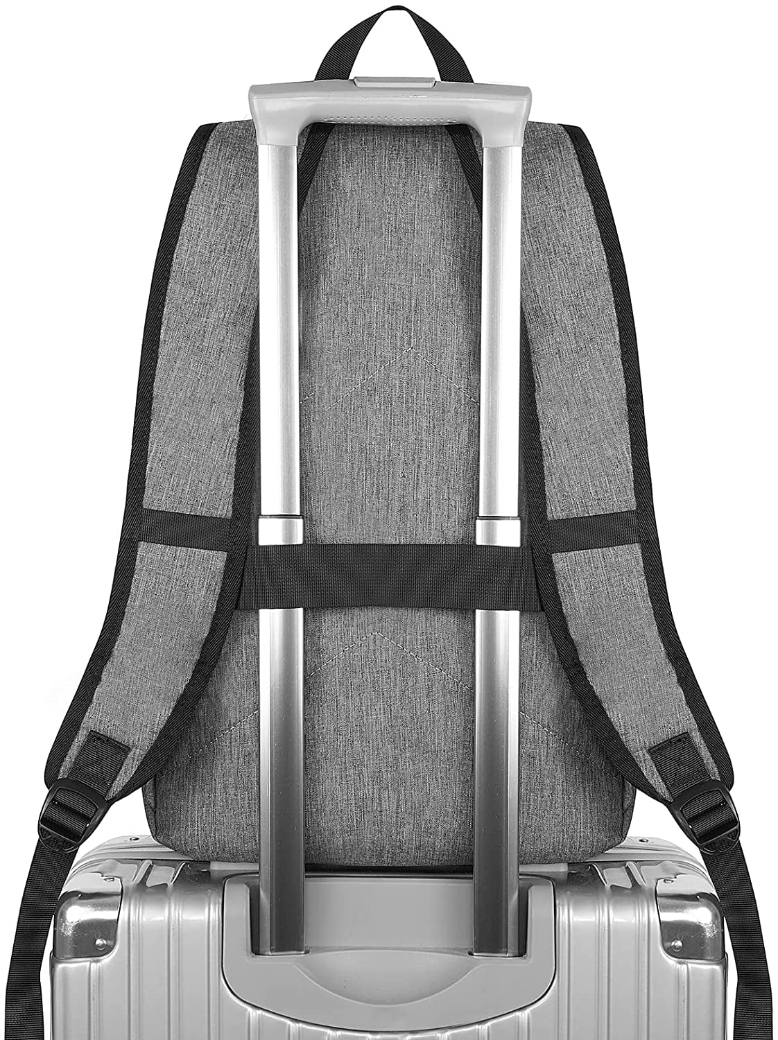 mancro business water resistant polyester laptop backpack with usb
