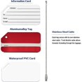 thumbnail image 4 of Etiquetas de aluminio para equipaje para dispositivos de reconocimiento de equipaje de metal (5 en rojo), 4 of 5
