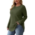 thumbnail image 3 of Fantaslook Long Sleeve Shirts for Women Casual Tunic Tops Dressy Crew Neck Pullover Fall Lightweight Sweaters for Women, 3 of 7