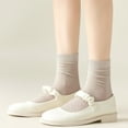 thumbnail image 4 of Women's thin bamboo skirt socks - casual colored round socks, 4 of 5