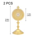 thumbnail image 2 of Jiibva 2Pcs Golden Religious Mini Decorative Figurine, Home Church Tabletop Sculpture, 1 Set, 2 of 7