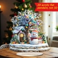 thumbnail image 2 of pdqouc Christmas Snowman & Tree 2D Acrylic Table Decor Festive Desktop Ornament for Home Living Room Table Shelf Desk Fireplace Mantle Tabletop Christmas Decorations, 2 of 7